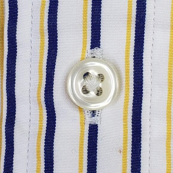 Polo Ralph Lauren Oxford Shirt Men's XL LS Button Down Stripe Blue Yellow White - Picture 6 of 10